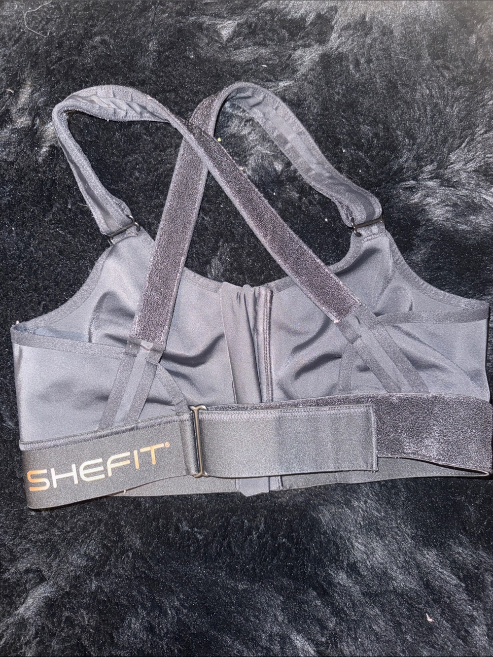 SHEFIT Front-Zip Crossback Sports Bra - Black - Picture 12 of 13